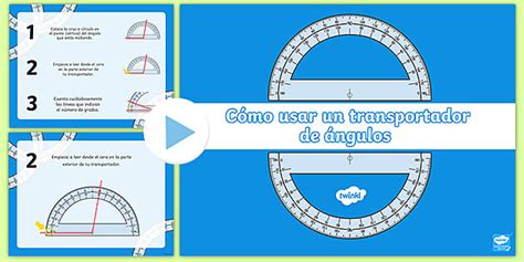 FREE Presentación Cómo usar un transportador de ángulos