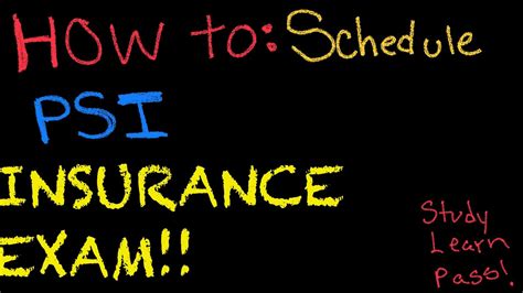 How To Schedule Your Life Insurance Exam PSI Exam YouTube