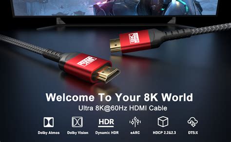 8k Hdmi Cable 15ft Ultra 48gbps High Speed 15 Ft Hdmi Cable 15 Foot