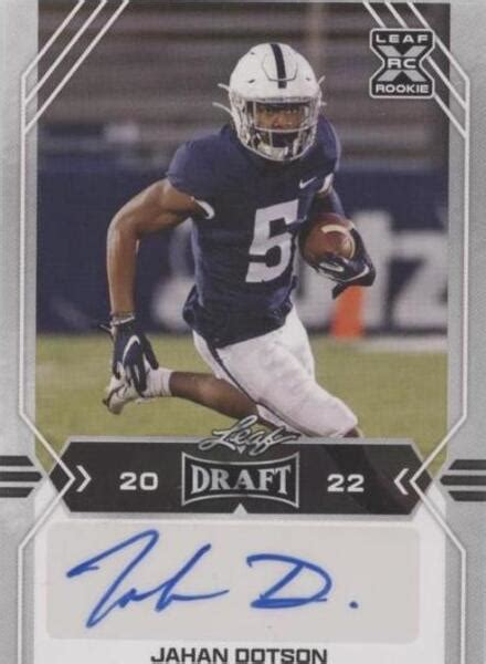 Leaf Draft Autographs Ba Jd Jahan Dotson Au Rc For Sale