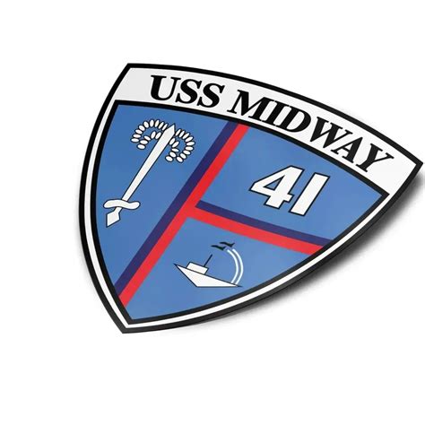 Uss Midway Cv 41 Die Cut Vinyl Sticker Decal