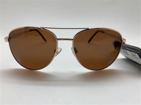 T64 1 Foster Grant Prelude Pol Gold Scratch Resist Polarized Aviator Sunglasses Ebay