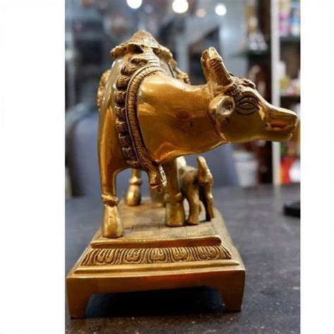 13 Cm Brass Kamadhenu Cow Calf Statue At Rs 3350 Kamdhenu Cow Statue