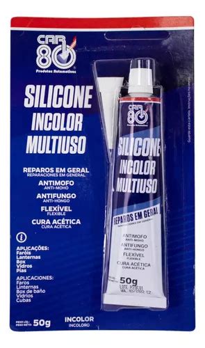 Silicona Acética Incolora Multiuso 50g Car80 Snap OnPegamento Líquido