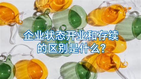 企业状态开业和存续的区别是什么 得知