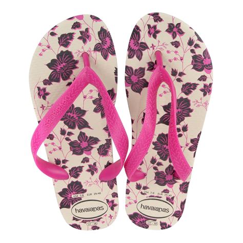 Sandália Havaianas Color Floral Feminina Bege E Rosa Netshoes