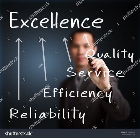 Business Man Writing Concept Excellence Quality Stock Photo 106659242