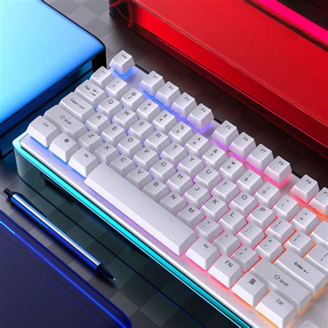 Queenki V4 Mechanical Feel Gaming Keyboard 104 Keys Led Backlit Usb