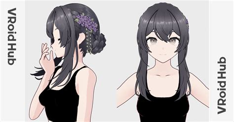 Flower Braid Vroid Hair Preset Vroid Hub