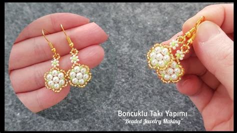 Zarif Inci Boncuklu I Ek K Pe Yap M Elegant Pearl Beaded Flower