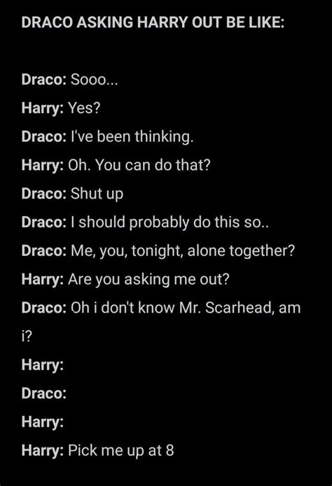 OTP Drarry HarryxDraco Harry Potter Puns Harry Potter Headcannons Gay Harry Potter