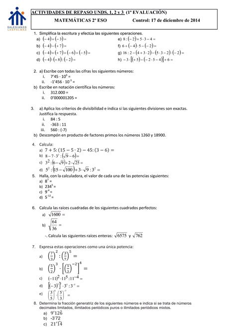 Actividades De Repaso Unds Y Mat Eso Pdf Descarga Gratuita