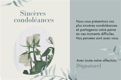 Message De Condoléances Exemple De Touchant Message Pour Exprimer