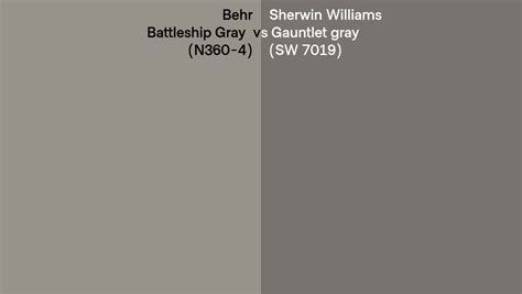 Behr Battleship Gray N360 4 Vs Sherwin Williams Gauntlet Gray SW