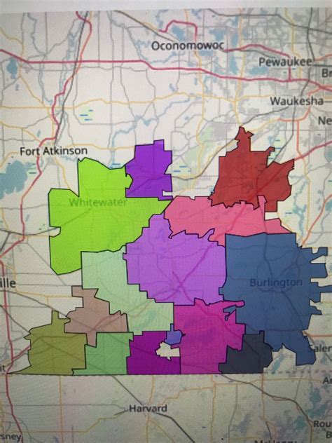 Walworth County Wisconsin ZIP Codes Map