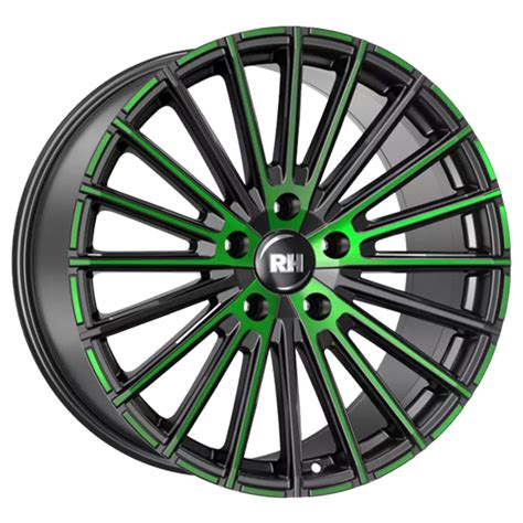 Felgi Aluminiowe Rh Alurad Wm Flowforming Black Polished Green Oponeo