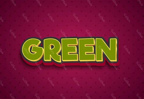 Green Text Effect Premium Vector File