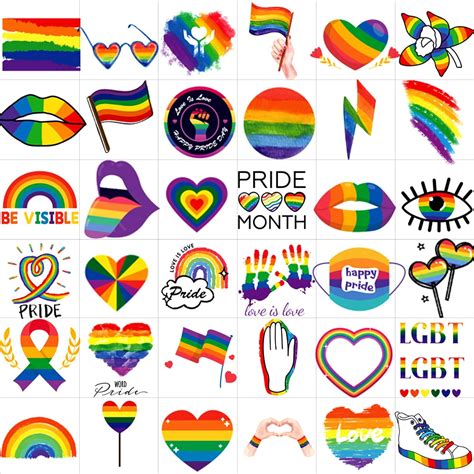 Buy Jeefonna Pcs Lgbt Rainbow Temporary Tattoos Sheets Pride