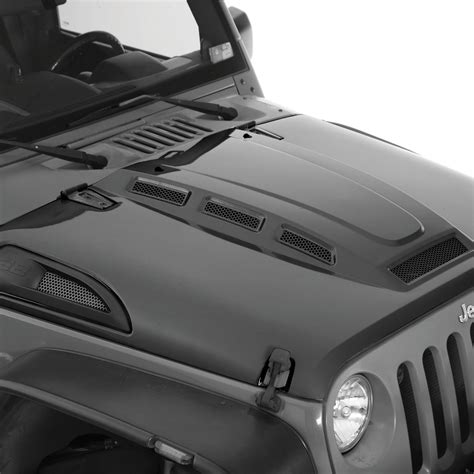 Smittybilt 76500 Mantaray Hemi Vented Hood For 07 18 Jeep Wrangler Jk Quadratec