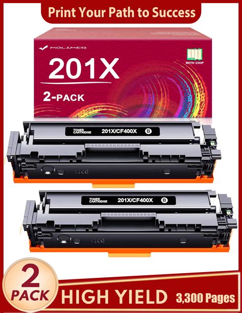 201X Toner 201X | CF400X Black 2 Pack Toner Cartridge Replacement for ...
