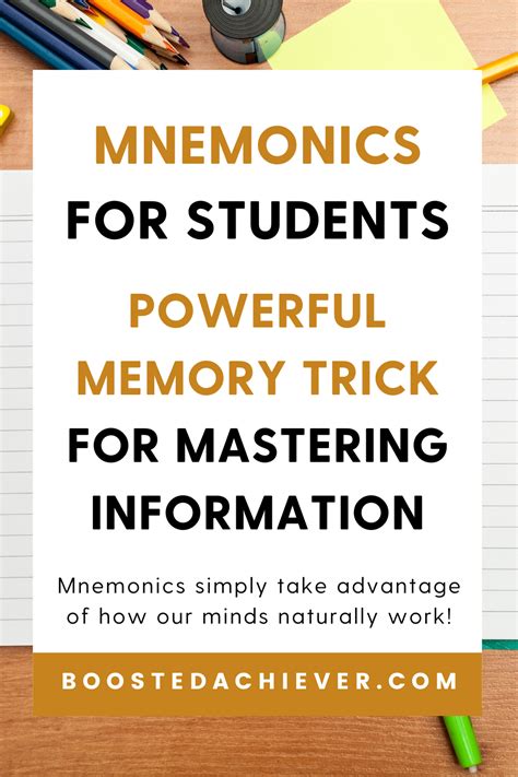 Mnemonics For Students Powerful Memory Tricks