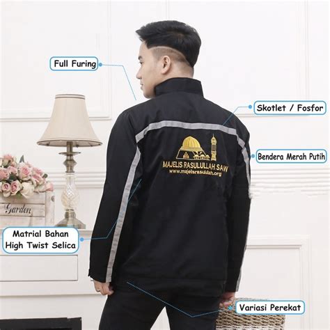 Jual JAKET MAJLIS ROSULULLAH Jaket Sholawat Majlis Rasulullah SAW M L