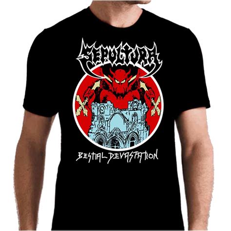 Camiseta Sepultura Bestial Devastation Shopee Brasil