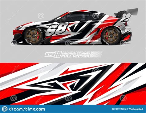 Car Wrap Decal Graphic Design Abstract Stripe Racing Background