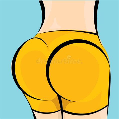 Woman Big Booty Vector Girl In Bikini Stock Vector Illustration Of