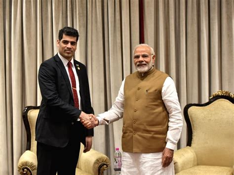 Isa Summit Pm Modi Suriname S Vice President During A Bilateral Meeting