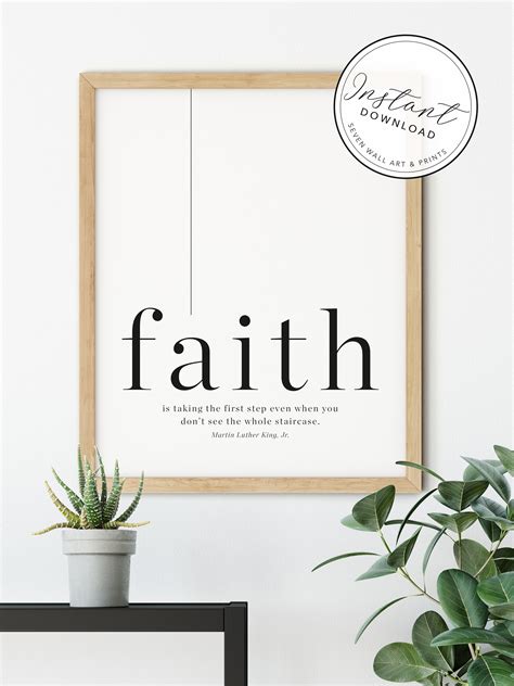 Faith I Martin Luther King I Faith is taking the first step | Etsy