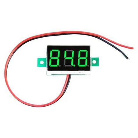 Qbm Inch V Two Wire Dc Voltmeter Green Vm G V At Rs