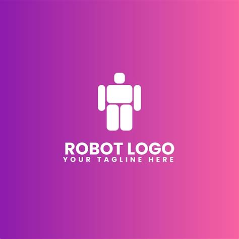 Roboter Logo Design Vorlagenvektor Premium Vektor