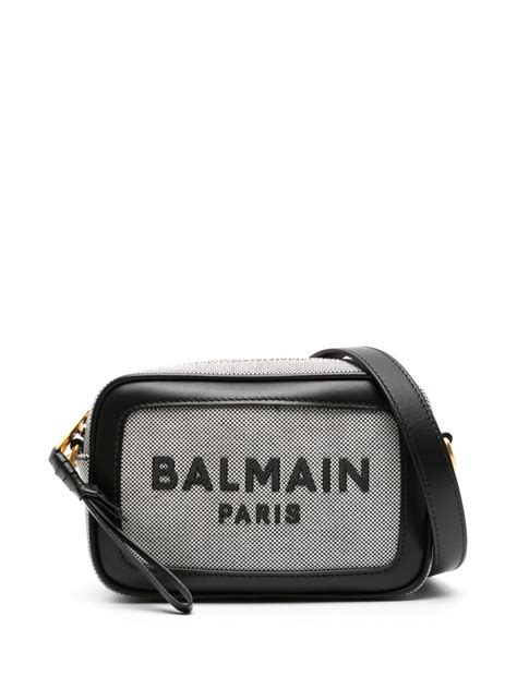 Balmain B Army Logo Embroidered Crossbody Bag Black FARFETCH