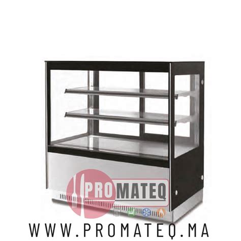 Vitrine À Pâtisserie Droite Inox 120cm Maroc PROMATEQ