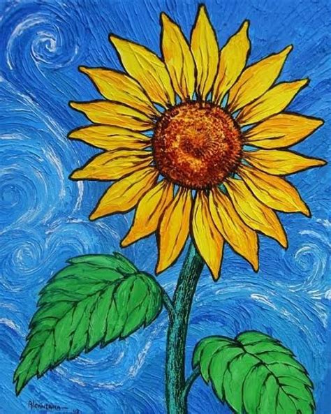 Pin On Girassol Sunflower Art Print Sunflower Art Sunflower Painting