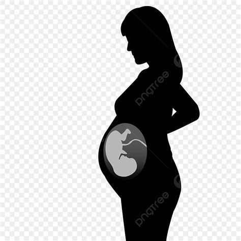 Pregnant Woman Silhouette Vector