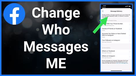 How To Change Who Can Message You On Facebook Messenger Youtube