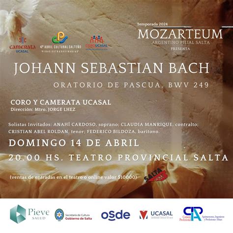 Mozarteum Argentino Filial Salta Presenta Al Coro Y Camerata Ucasal