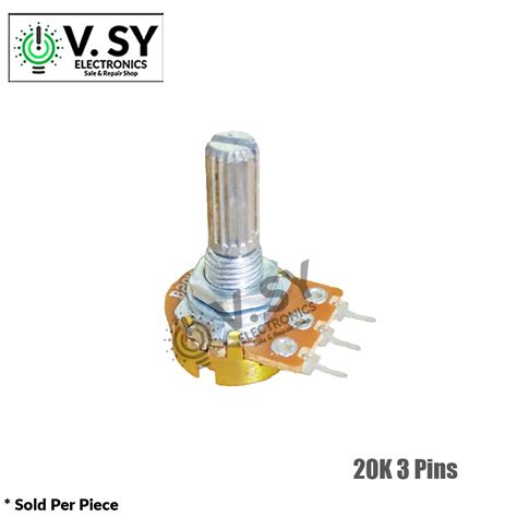 K Pins Pins Mono Stereo Potentiometer Volume Control Shopee