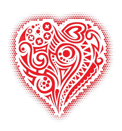 Tatoo Corazón Con Trama De Semitonos Png Enamorado Ilustración Decoración Png Y Vector Para