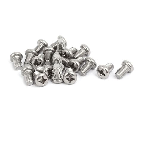 Generic M6 X 10mm 304 Stainless Steel Phillips Round Head Machine Screws Bolt 20pcs