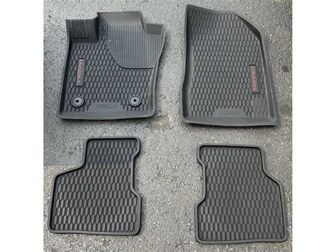 Authentic Mopar Rubber All Weather Bucket Style Floor Mats Black With Dodge Hornet Logo