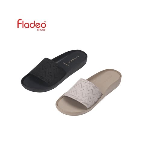 Jual Fladeo D22ldj365 1rasandal Rajut Slide Wanita Slipper Sandals