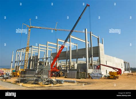 Building Site Construction Site Factory Plant Structure Skeleton Steel