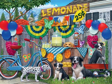 Lemonade Pups Scratch And Dent Pieces Buffalo Games Puzzle