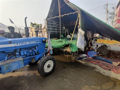 Farmers Protest Continues At Singhu Border For Ninth Straight Day In