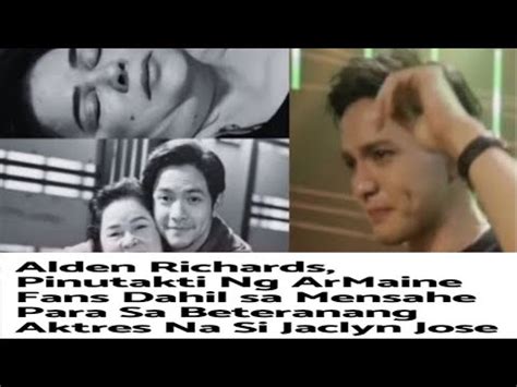 Alden Richards Pinutakti Ng Armaine Fans Dahil Sa Mensahe Para Sa