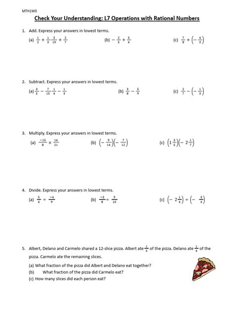 Cyu Lesson 7 Operations With Rational Numbers Pdf Number Theory Mathematical Notation