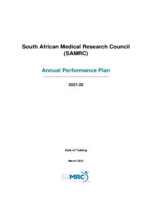 Fillable Online Pmg Org Annual Performance PlanSAMRC Fax Email Print